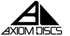 Axiomdiscs pyramid text logo