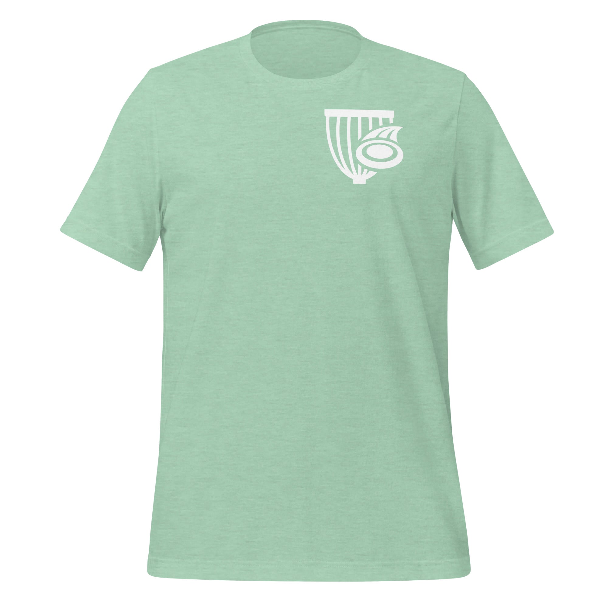 Buy heather-prism-mint The Disc Depot Short Sleeve Unisex t-shirt