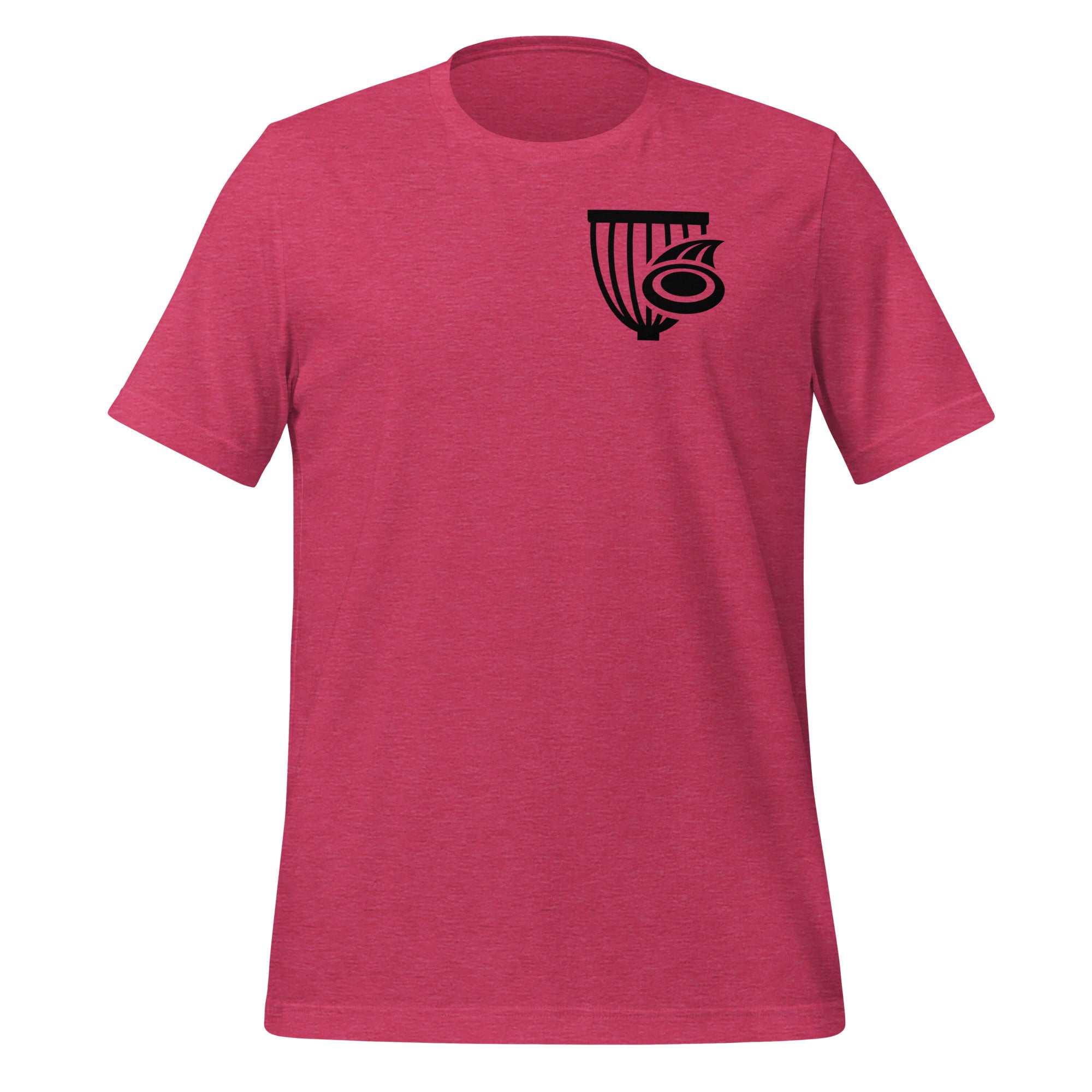 Buy heather-raspberry The Disc Depot Short Sleeve Unisex t-shirt