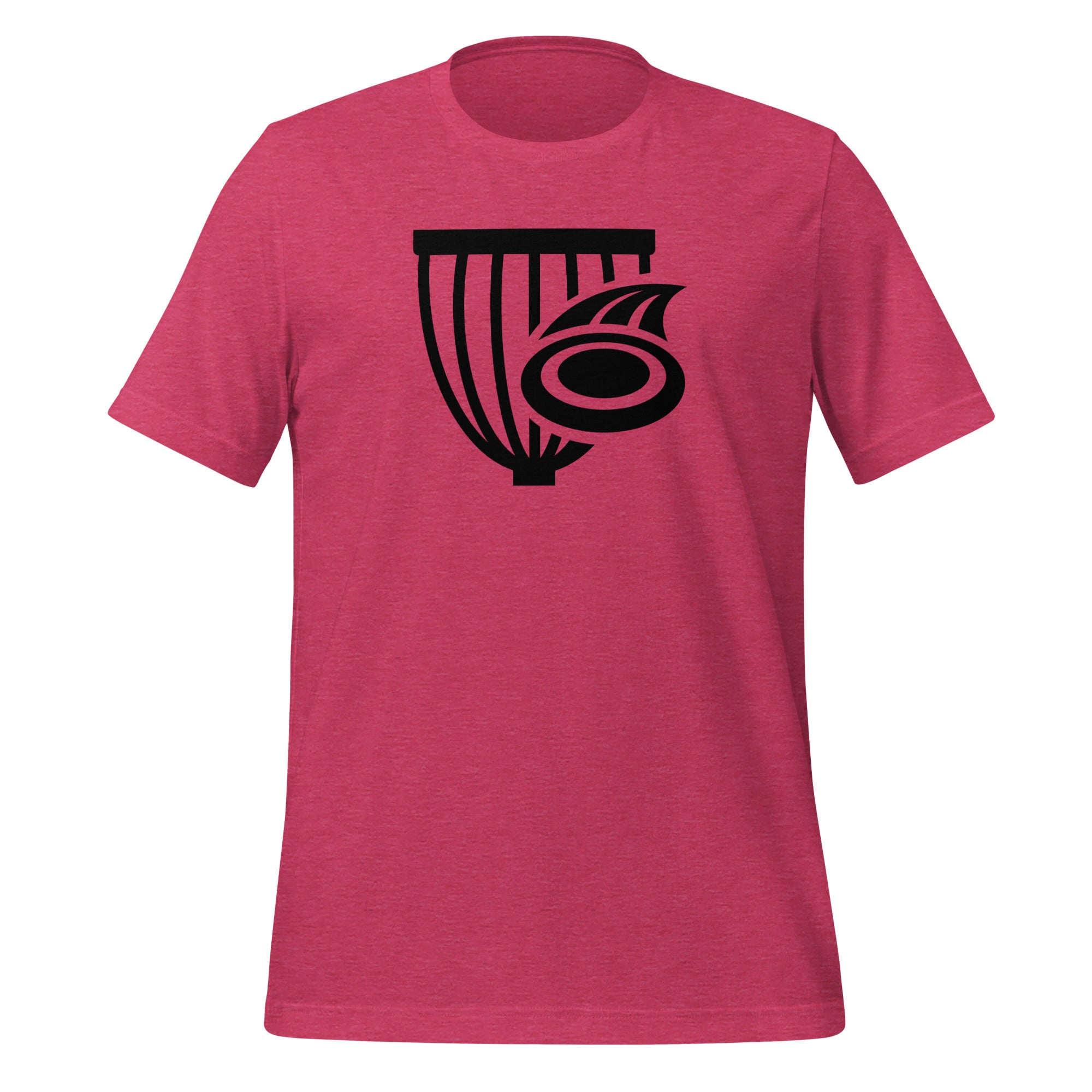 Buy heather-raspberry The Disc Depot Unisex Staple T-Shirt | Bella + Canvas 3001