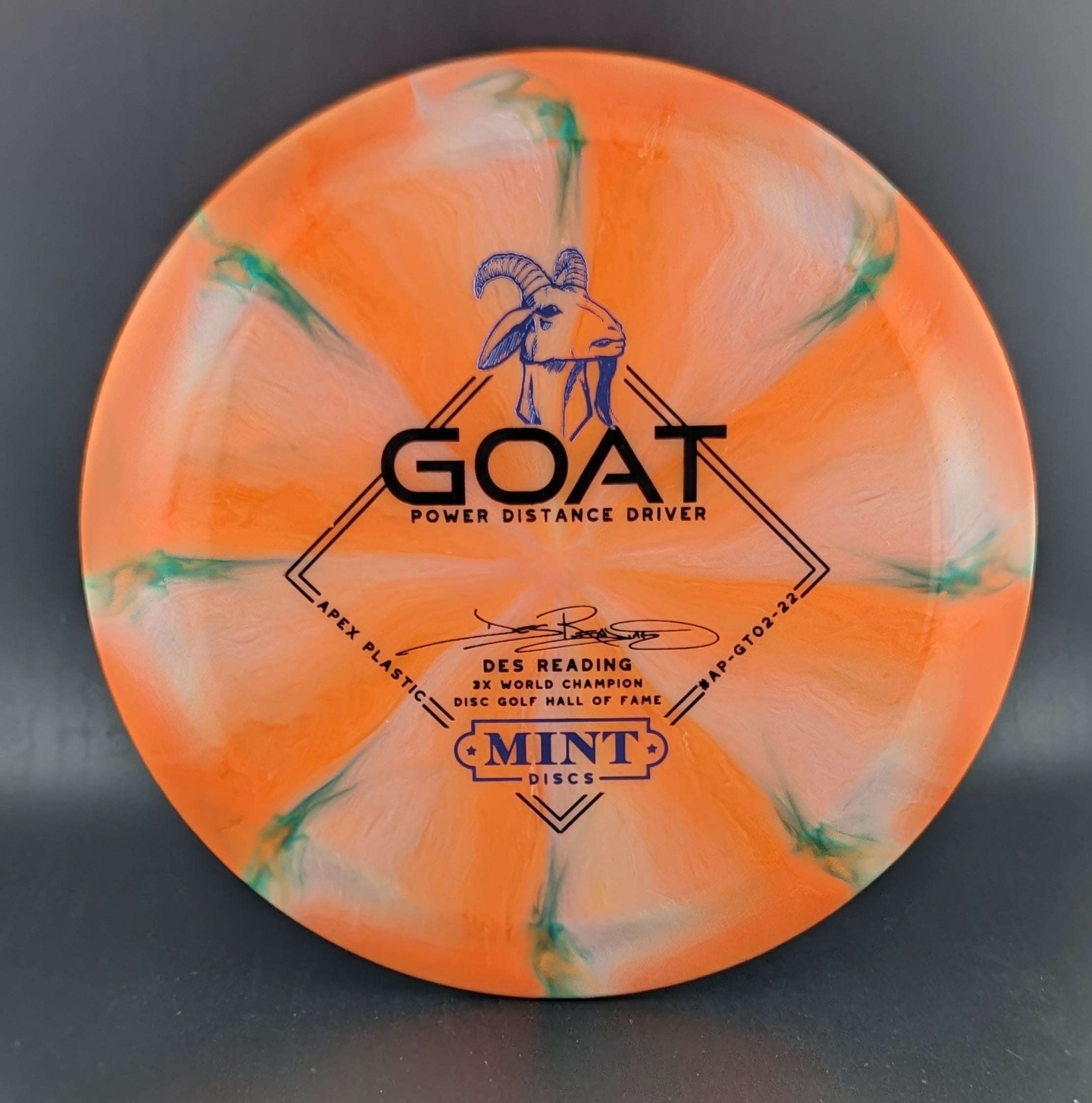 Mint Discs Des Reading Swirly Apex Goat
